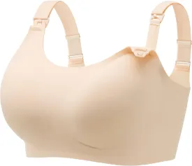Angelhood Seamless Nursing Bra for Women Wire Free Full Coverage Nursing Bra T-Shirt Bra with Extra Extender