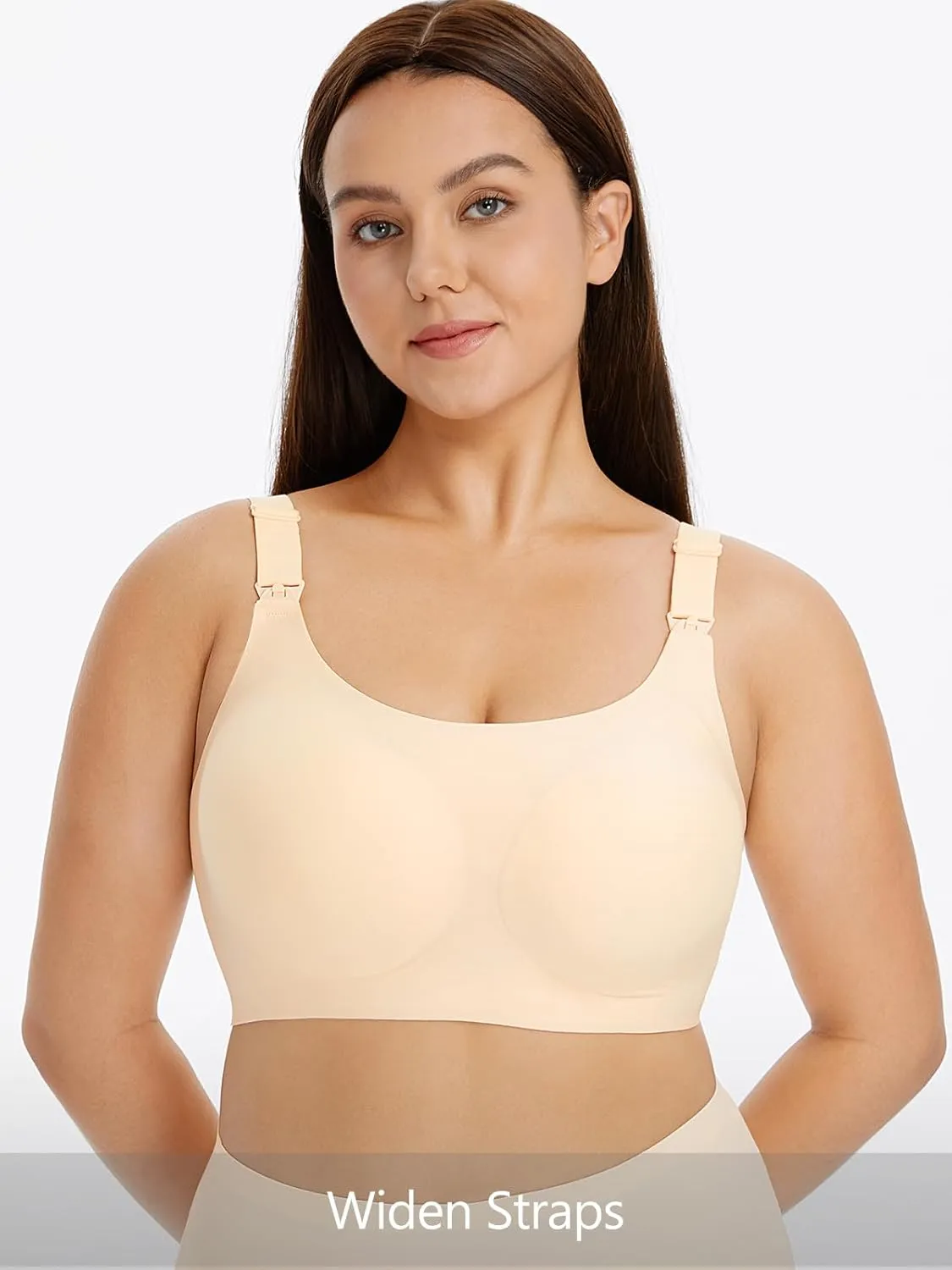 Angelhood Seamless Nursing Bra for Women Wire Free Full Coverage Nursing Bra T-Shirt Bra with Extra Extender