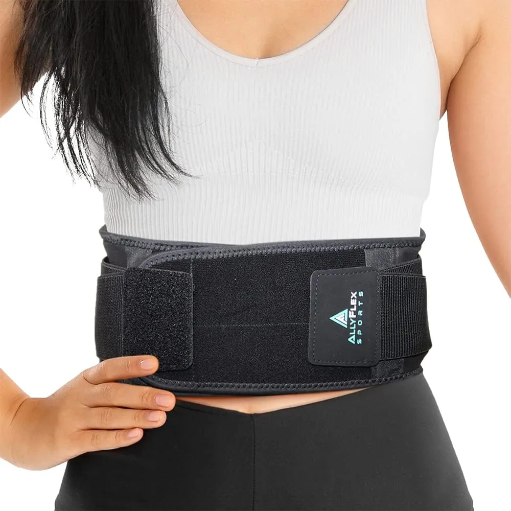 Back Brace for Lower Back Pain, Back Support Belts with Adjustable Strap, Breathable Lumbar Support Belt with 3D Lumbar Pads, Slim Fit Lumbar Brace, Large