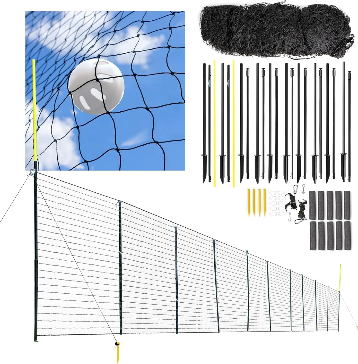 Baseball, Mini Baseball, Softball Fence. 100 FT of 5 FT Tall Fencing with Foul Poles