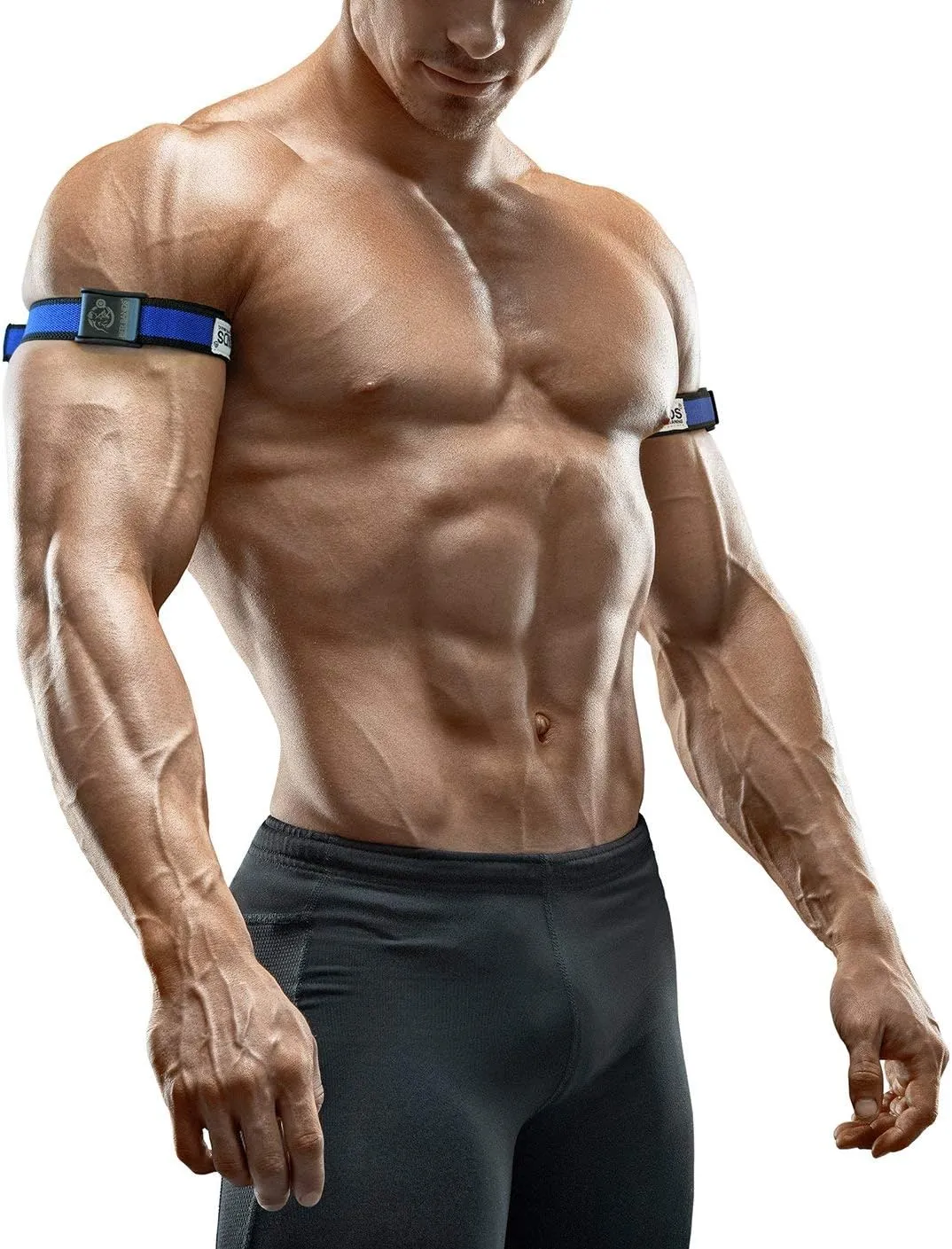 Blood Flow Restriction Bands for Arms Legs Glutes Occlusion Training, Gain Muscle Without Heavy Weight Lifting, Quick-Release Elastic Strap