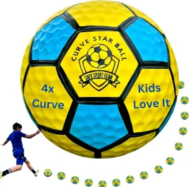 Curve Star Swerve Star Soccer Ball - Super Curving Ball for Boys & Girls - Fun Soccer Gift for Kids
