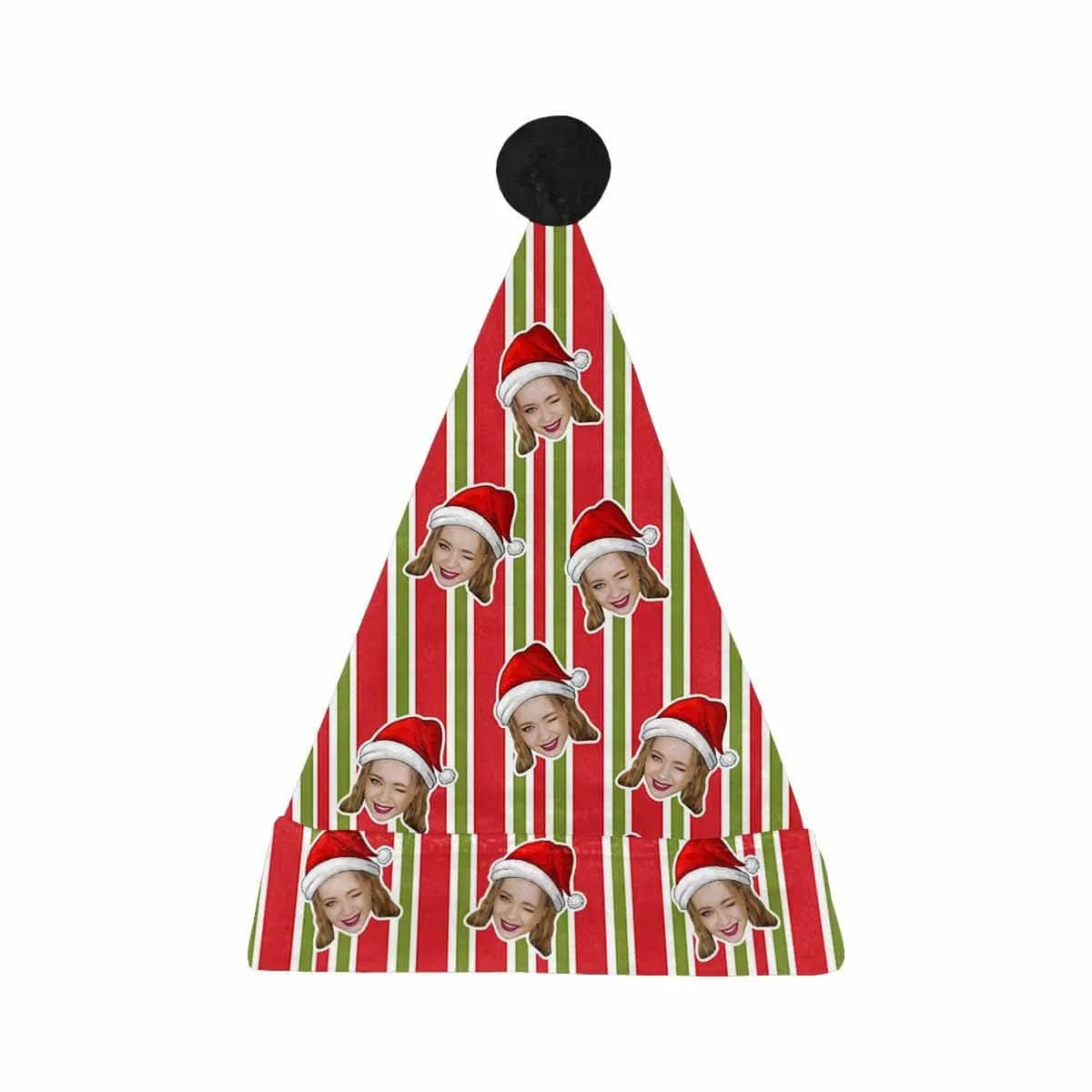 Custom Face Christmas Line Santa Hat