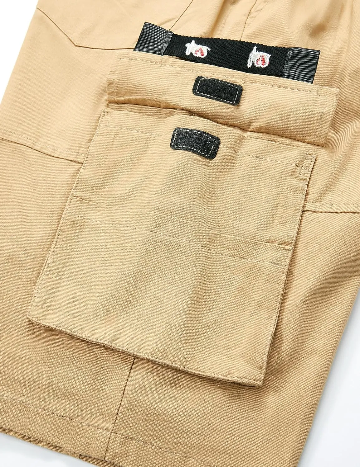 ELETOP Men's Cargo Shorts Elastic Waistband Drawstring Big and Tall Cotton Summer Casual Work Shorts