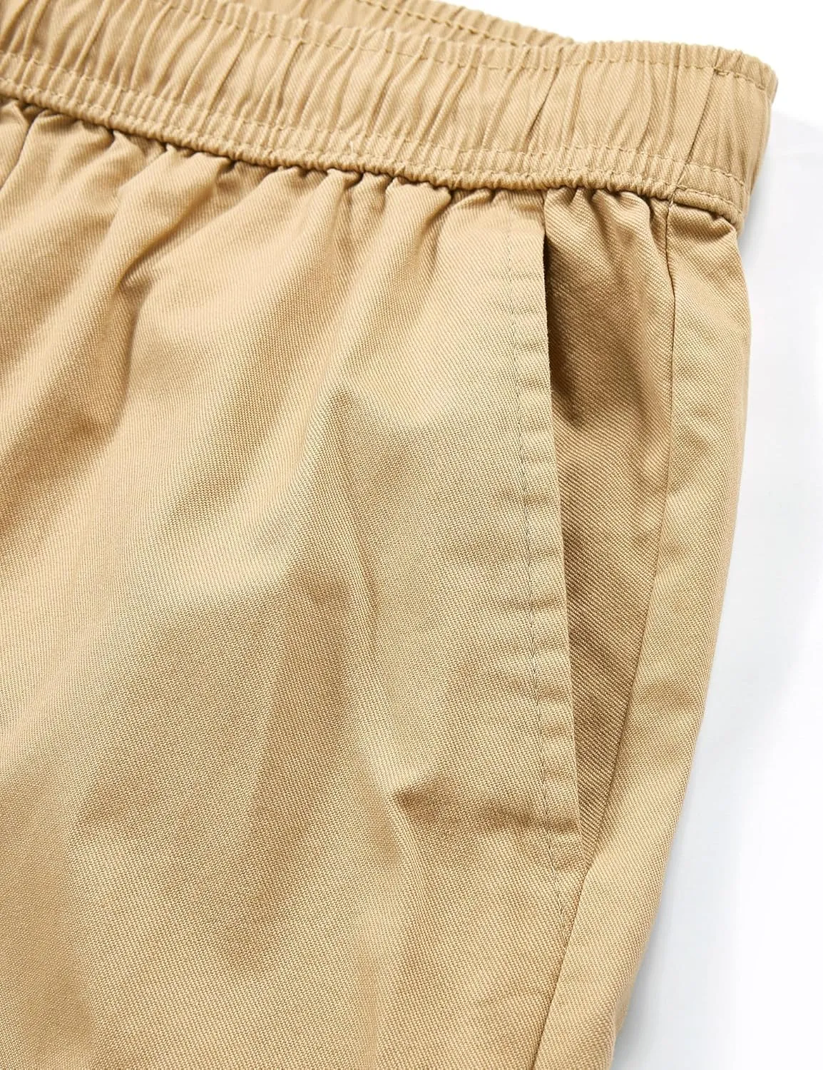 ELETOP Men's Cargo Shorts Elastic Waistband Drawstring Big and Tall Cotton Summer Casual Work Shorts