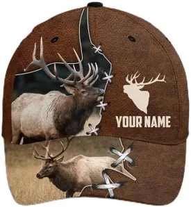 Elk Hunting Camouflage Custom Name 3D Hat - Outdoor Cap Hunting Gifts for Elk Hunter 2