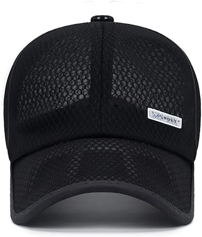 FASHIXD Mesh Baseball Cap for Men Women Summer Running Sports Hat Breathable Quick Dry Trucker Hats