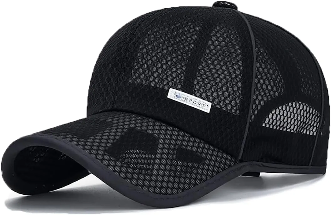 FASHIXD Mesh Baseball Cap for Men Women Summer Running Sports Hat Breathable Quick Dry Trucker Hats