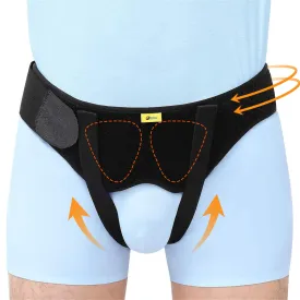 Hernia Belt for Men Hernia Support Truss for Single/Double Inguinal or Sports Hernia, Adjustable Waist Strap with 2 Removable Compression Pads Breathable Material (X-Large)