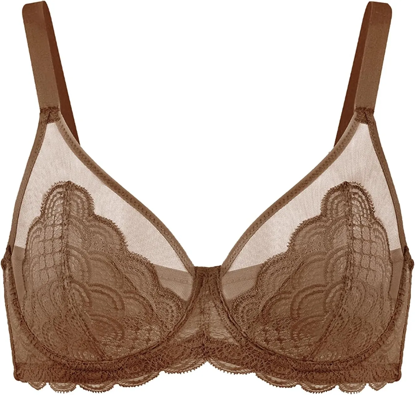 HSIA Minimizer Bras for Women Large Bust Full Coverage Lace Plus Size Bra - Mermaid Scales