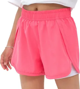 MEILONGER Girls Swim Shorts 2 in 1 Bathing Suits Kids Quick Dry Boardshort Bottoms Swimming Swimwear with Compression Liner