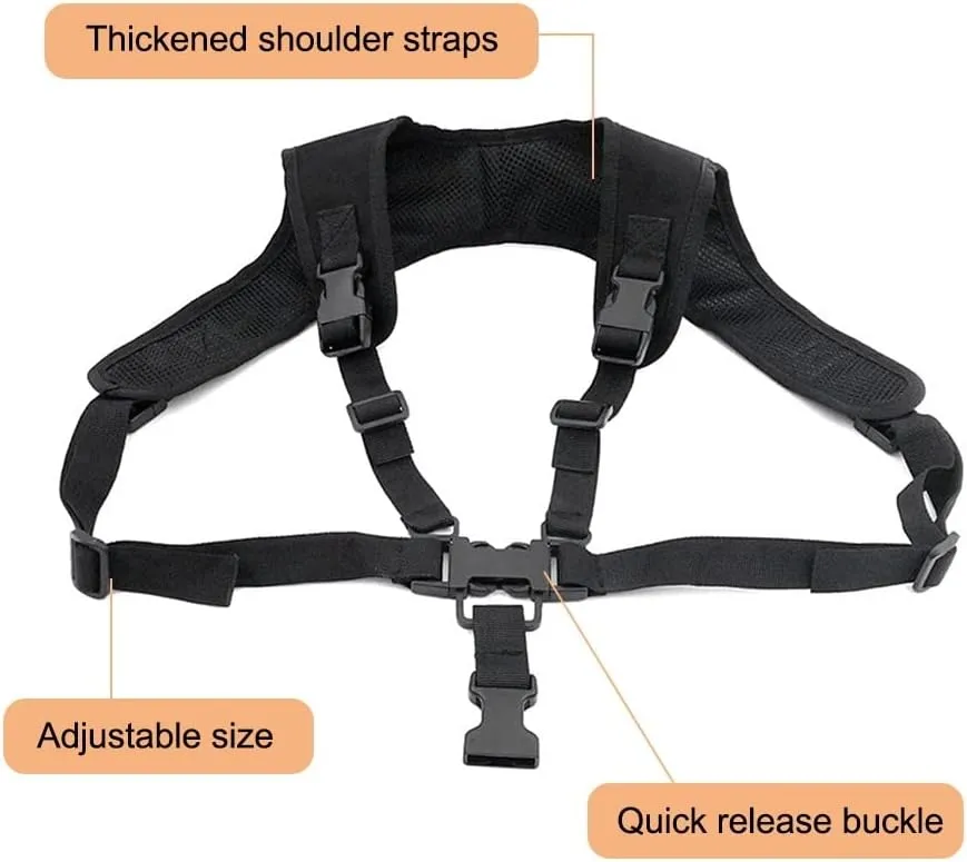 Military Harness Suspenders, Adjustable Tactical Shoulder Strap Sling with Quick Release Buckle for Outdoor Tactical Sports