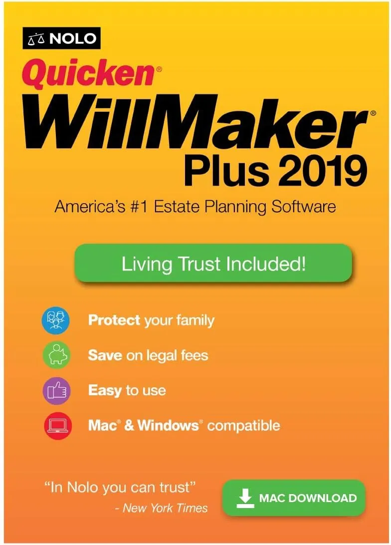 Quicken WillMaker Plus 2019 & Living Trust [Mac Download]