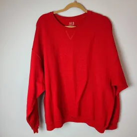 Red Long Sleeved pullover Sweatshirt