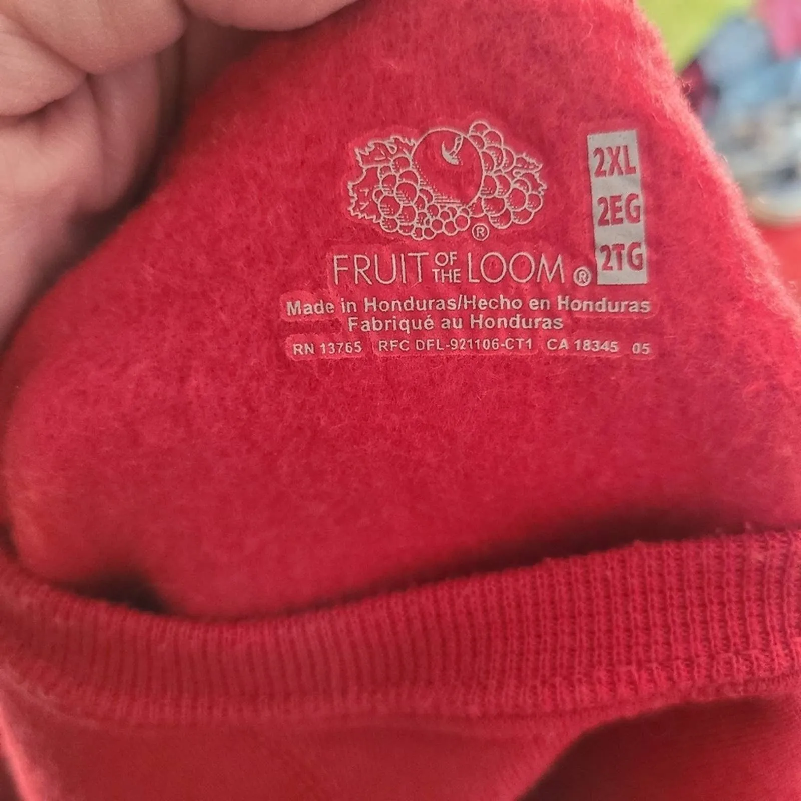 Red Long Sleeved pullover Sweatshirt