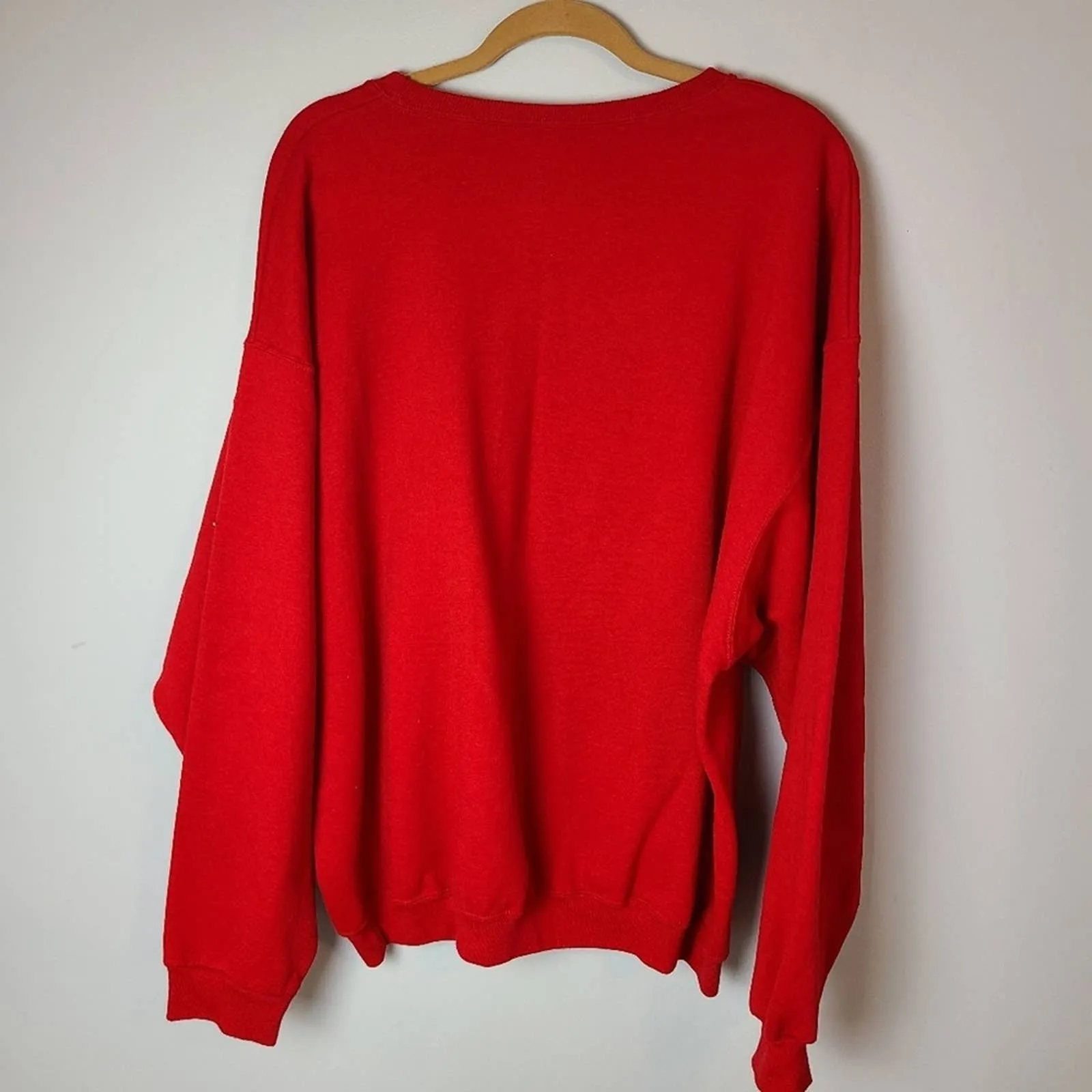 Red Long Sleeved pullover Sweatshirt