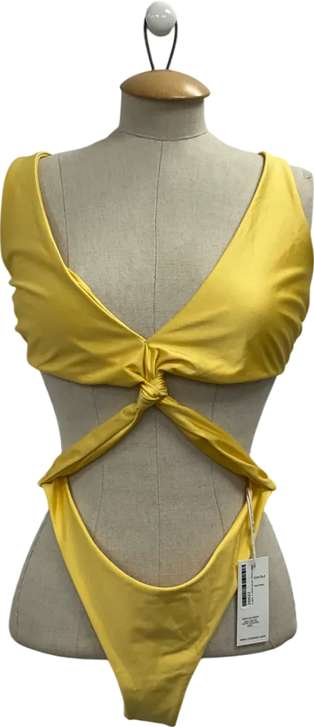 riot swim Yellow Dash One Piece- Poppy UK L