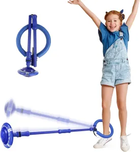 Skip Ball for Kids with Flashing Lights - Indoor Outdoor Game Fitness Toys for Kids, Cool Christmas Birthday Gifts Toys for Girls Boys Age 6 7 8 9 10  Year Old