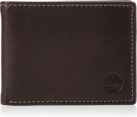 Timberland Men's Wellington Leather RFID Bifold Commuter Security Wallet